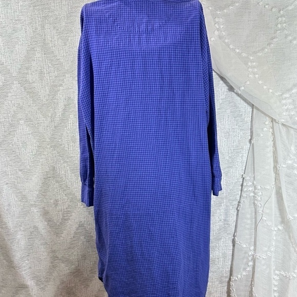 Vintage Disney Store mickey mouse and snowman blue plaid nightshirt size M - Picture 4 of 11